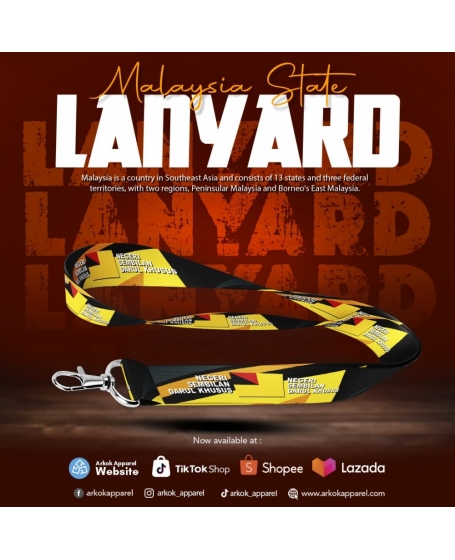 Landyard Negeri Sembilan Darul Khusus I Malaysia State Landyard I Landyard Negeri
