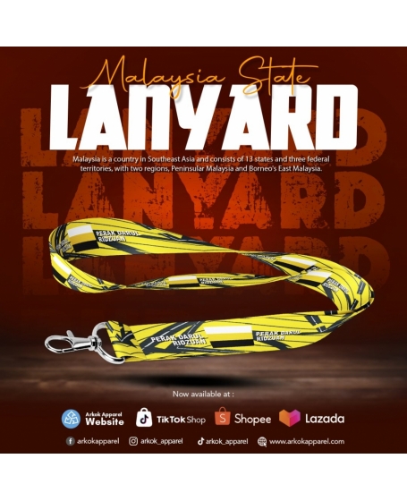Landyard Perak Darul Ridzuan I Malaysia State Landyard I Landyard Negeri