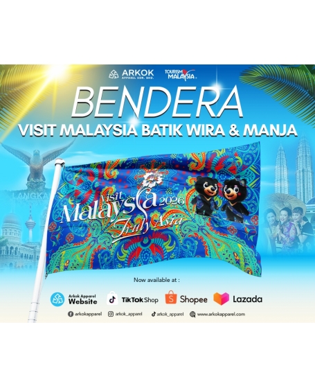Bendera Visit Malaysia Batik Wira&Manja | Best Quality