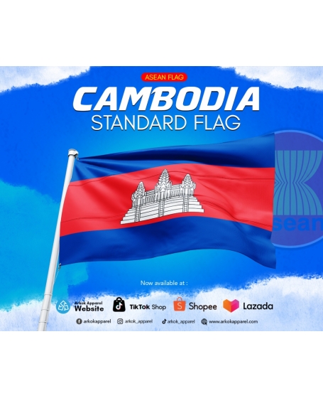 [HighQuality] Bendera Cambodia | FlagAsean
