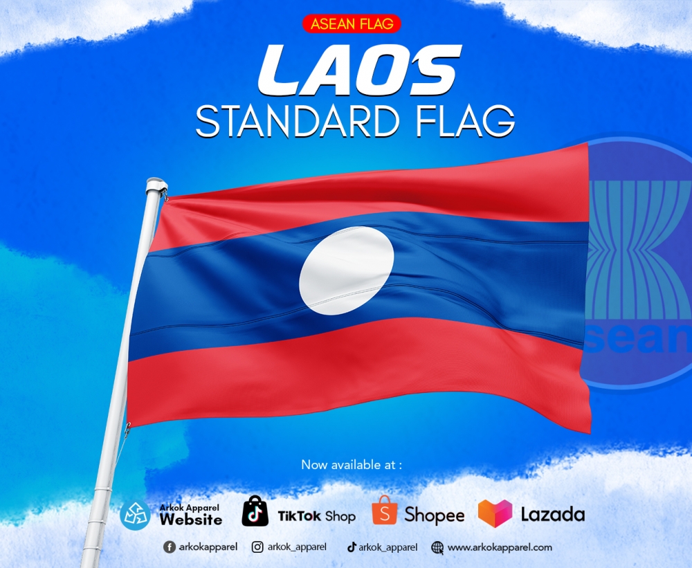 [HighQuality] Bendera Laos | FlagAsean
