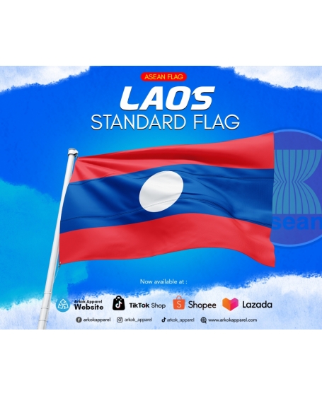 [HighQuality] Bendera Laos | FlagAsean