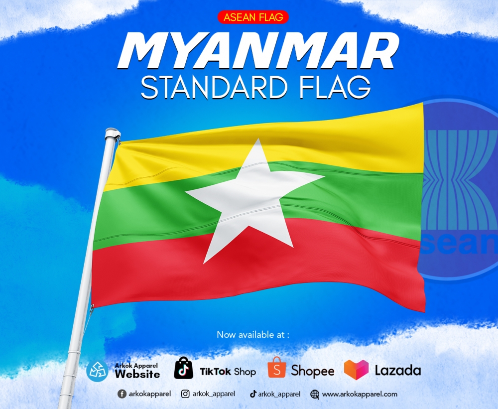 [HighQuality] Bendera Myanmar | FlagAsean