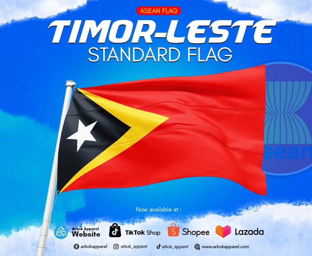 [HighQuality] Bendera Timor Leste | FlagAsean