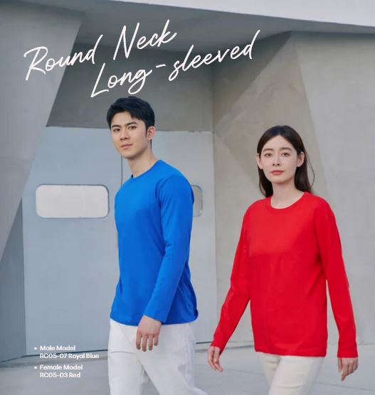 Le'Fonse TUBULAR LONG-SLEEVED ROUND NECK 160 GSM  RC05
