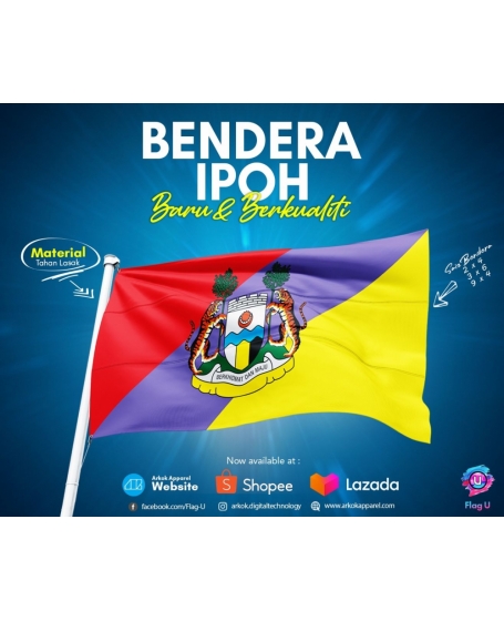 Bendera Ipoh Perak  I Flag of Wilayah Persekutuan I Best Quality